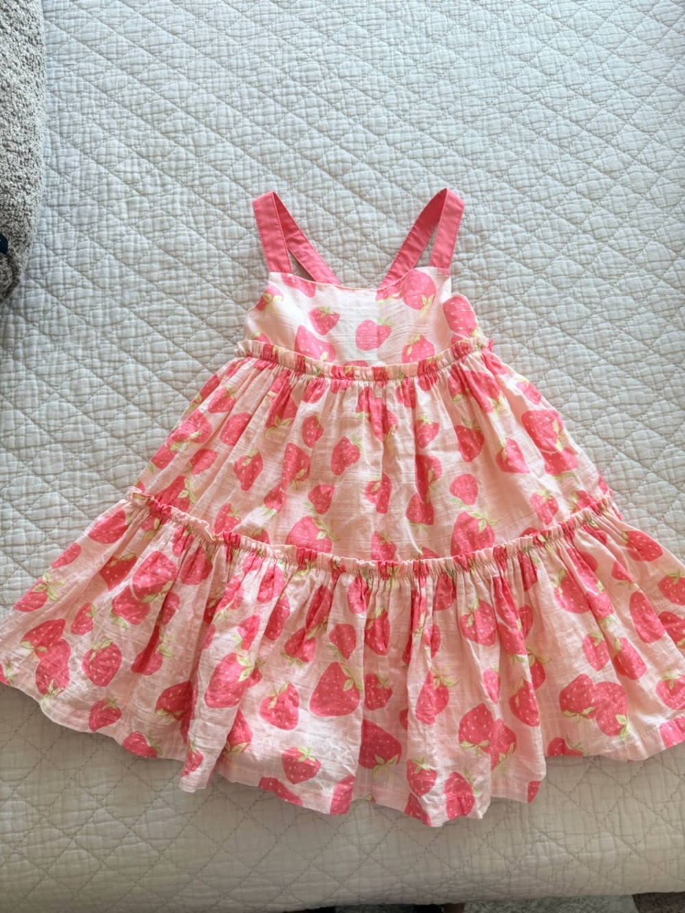 Cynthia Rowley Pink Strawberry Tiered Sundress